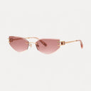 Happy Diamonds Shiny Copper Gold Sunglasses Belle Vante