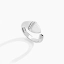 Belle Vante Cleo Venus Gold Midi Ring White Agate