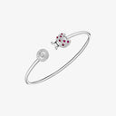 Happy Diamonds Ladybird Bangle Belle Vante Ethical White Gold Diamonds Rubies