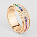 Belle Vante Medium Rose Gold Diamond Sapphire Ruby Tsavorite Ring