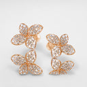 Belle Vante Petit Garden Stud Earrings in Rose Gold