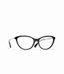 Belle Vante Cat-Eye Eyeglasses Acetate & Imitation Pearls Black