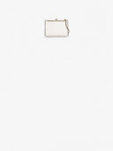 Belle Vante Packaging Evening Bag Printed Calfskin & Gold-Tone Metal White & Black