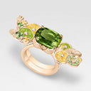 Belle Vante Medium Rose Gold Tourmaline Diamond Cocktail Ring