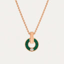 Bvlgari Bvlgari Openwork Necklace Belle Vante Ethical Rose Gold Malachite Diamonds