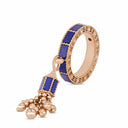 Belle Vante Art Deco Ring in 18kt Rose Gold with Lapis Lazuli and Diamonds