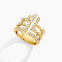 Belle Vante Avenues Crown Ring Yellow Gold Diamond