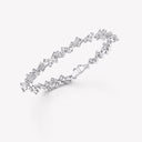 Belle Vante Emerald and Baguette Cut Diamond Bracelet in White Gold