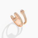 Belle Vante Cleo Full Diamond Twist Ring Rose Gold Diamond