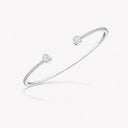 Belle Vante Signature Open Diamond Bangle White Gold
