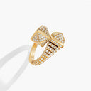 Belle Vante Cleo Rev Full Diamond Ring Yellow Gold Diamond