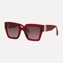 L.U.C Shiny Rose Gold Sunglasses Belle Vante Burgundy