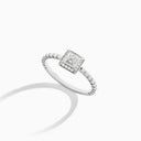 Belle Vante Cleo Lotus Full Diamond Pavé Ring White Gold Diamond