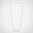 Belle Vante Sweet Alhambra 16 Motifs Long Necklace in 18K White Gold with Diamonds