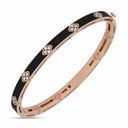 Belle Vante Love in Verona Bangle with Black Ceramic Enamel and Diamonds