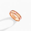 Belle Vante LIFE Diamond Spinning Ring Rose Gold Pink Quartzite