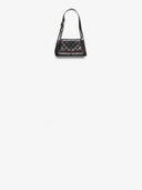 Belle Vante Large Flap Bag Shiny Calfskin & Gold-Tone Metal Black & Dark Burgundy