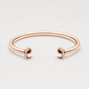 Belle Vante Medium Rose Gold Diamond Open Bangle Bracelet