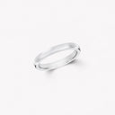 Belle Vante D Shape Wedding Band Platinum