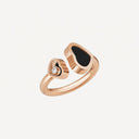 Happy Hearts Ring Belle Vante Ethical Rose Gold Diamond Onyx