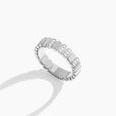 Belle Vante Cleo 2 Link Slim Full Diamond Ring White Gold Diamond