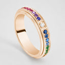 Belle Vante Medium Rose Gold Diamond Sapphire Ruby Ring