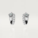 Belle Vante Panthère Earrings White Gold Black Lacquer Onyx Emeralds Diamonds
