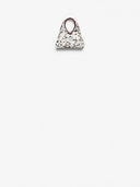 Belle Vante Small Shopping Bag Lambskin & Gold-Tone Metal White & Black