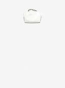 Belle Vante Small Shopping Bag Denim Calfskin & Gold-Tone Metal White & Black