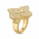 Belle Vante Venetian Princess Ring in 18k Yellow Gold with Diamonds