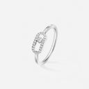Move Uno Half Pavé Diamond Ring White Gold 0.09ct