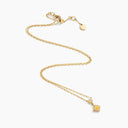 Belle Vante Cleo Lotus Pavé Pendant Necklace Yellow Gold Yellow Quartzite