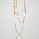 Belle Vante Bon Ton Sautoir in 18k Rose Gold with Milky Quartz and Diamonds