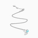 Belle Vante Cleo Rev Mini Diamond Pendant Necklace White Gold Stone