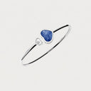 Happy Hearts Bangle Ethical White Gold Diamond Blue Mother-of-Pearl