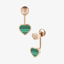 Happy Hearts Earrings Belle Vante Ethical Rose Gold Diamonds Malachite