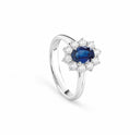 Belle Vante White Gold and Diamonds and Sapphires Ring
