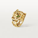 Panthère de Belle Vante Ring Yellow Gold Peridots Onyx