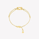Belle Vante Pavé Diamond Small Fine Chain Bracelet Yellow Gold