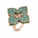 Belle Vante Venetian Princess Ring in 18k Rose Gold with Diamonds and Titanium