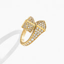 Belle Vante Cleo Statement Ring Yellow Gold Diamond