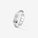 Moderniste Brushed Diamond Ring Medium Model 14631-WG