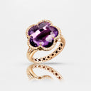 Belle Vante Five Leaves Small Flower Ring in Rose Gold