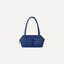 Ice Cube Shoulder Bag Navy Blue Calfskin