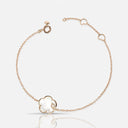 Belle Vante Petit Joli Bracelet in 18k Rose Gold with Pearl of the Moon Gem and Diamond