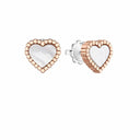 Belle Vante Pink and White Gold Earrings with Mother of Pearl