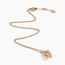 Belle Vante Cleo Full Diamond Huggie Pendant Necklace Rose Gold Diamond