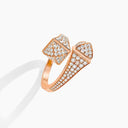 Belle Vante Cleo Full Diamond Ring Rose Gold Diamond