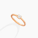 Belle Vante Cleo Lotus Ring Rose Gold Stone