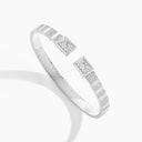 Belle Vante 18K White Gold Diamond Cleo 2 Link Slip-On Bracelet